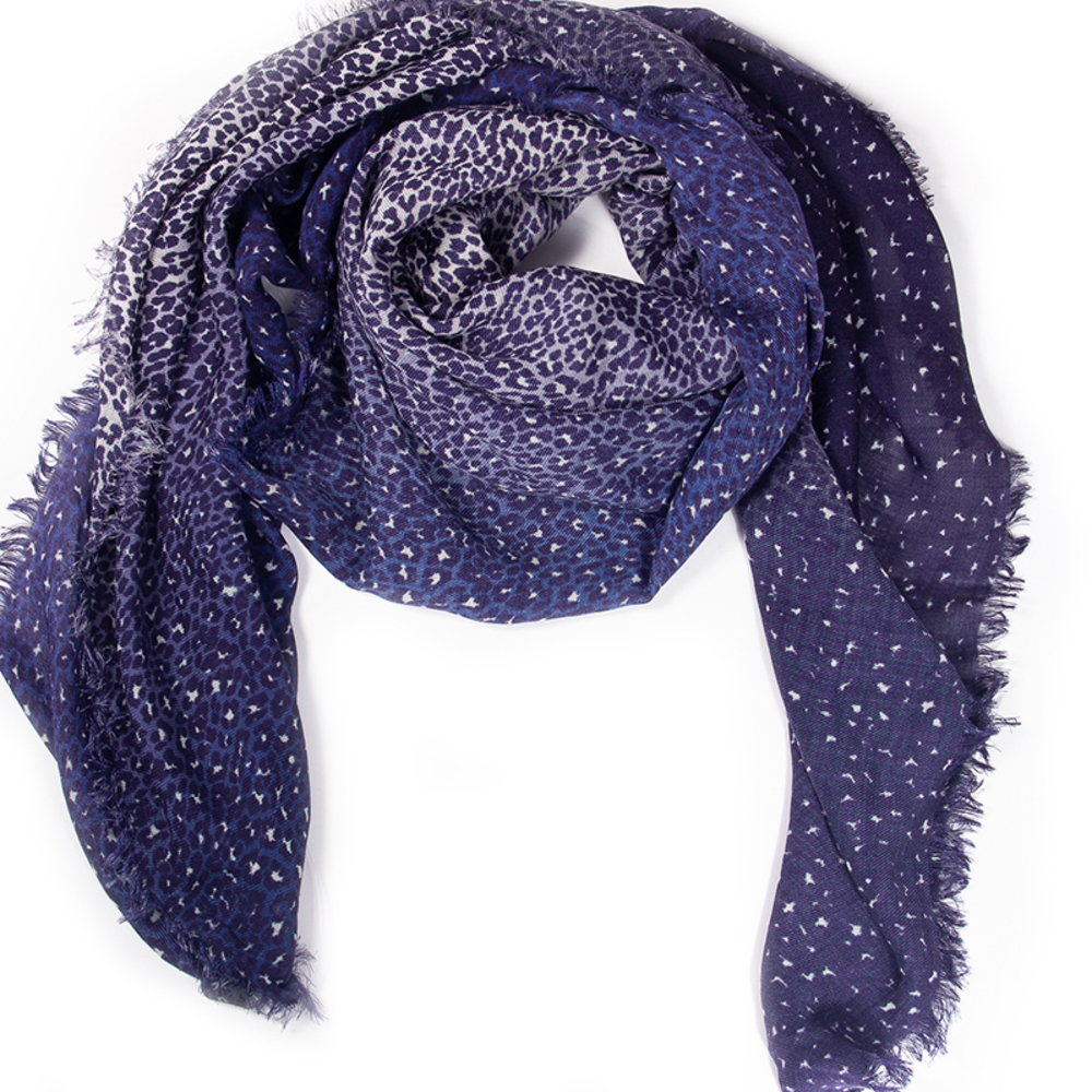 JANE CARR PURPLE & WHITE, PRINT PALANKIN SCARF | WOMENS SIZE 120CM